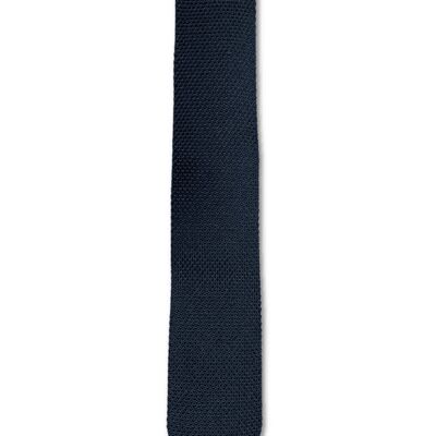 Cravatta di seta lavorata a maglia nera