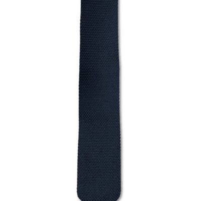 Cravate en tricot de soie noire