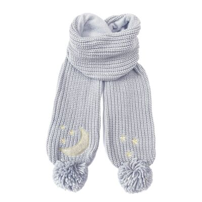 Moonlight Knitted Scarf Grey (3-10 Years)