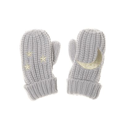 Moonlight Knitted Mittens Grey (3-6 Years)