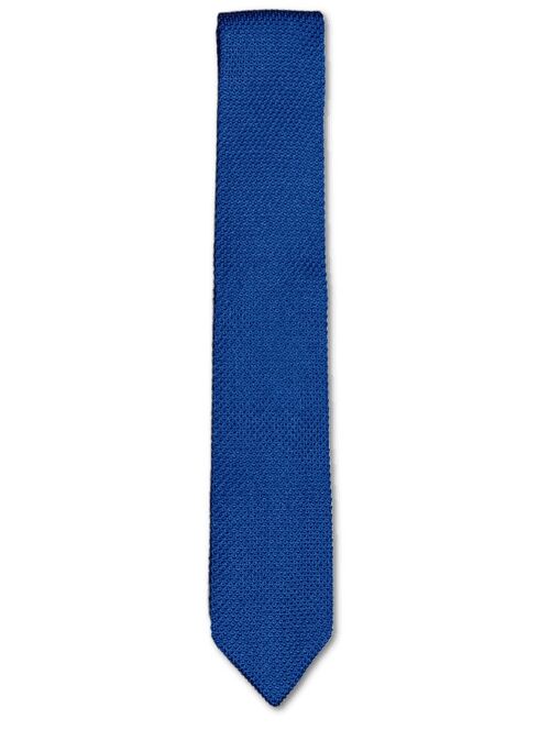 Blue Knitted Silk Tie