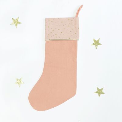 Starry Christmas Stocking Coral