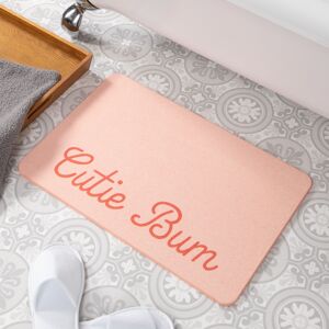 Tapis de bain antidérapant en pierre rose Cutie Bum