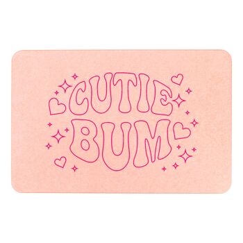 Tapis de bain antidérapant en pierre rose Cutie Bum 2