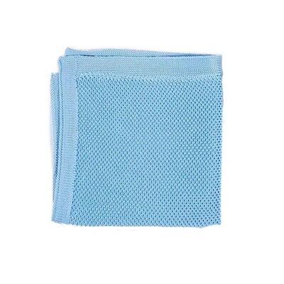 Pañuelo de bolsillo de punto azul bluebell