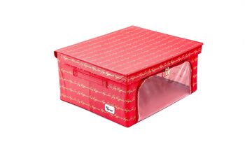 Boîtes de rangement pour boules et décorations de Noël Periea - Carol Red Holiday 6
