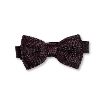 Brown knitted bow tie
