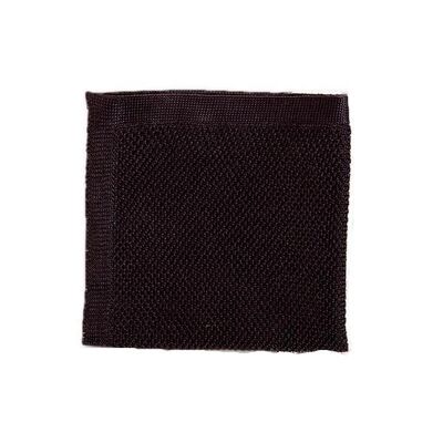 Brown knitted pocket square