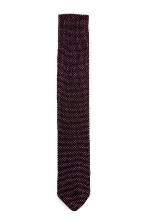 Brown knitted tie