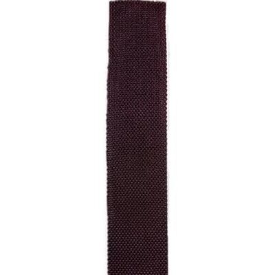 Brown knitted tie