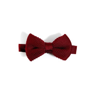 Burgundy Children's Knitted Bow Tie