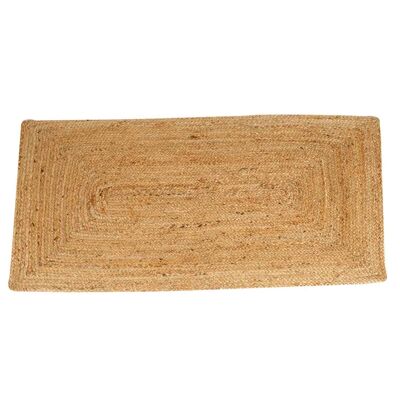 Alfombra de yute Esha nature 60x110 cm alfombra de camino rectangular de fibra natural