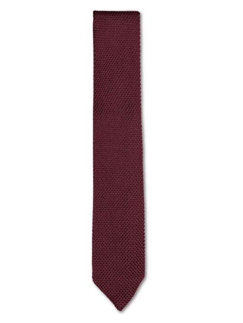 Burgundy Silk Knitted Tie