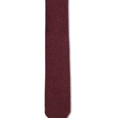 Cravatta in maglia di seta bordeaux