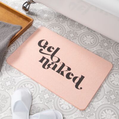 Get Naked Pink Stone Non Slip Bath Mat