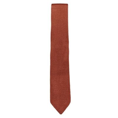 Cravatta in maglia arancione bruciato
