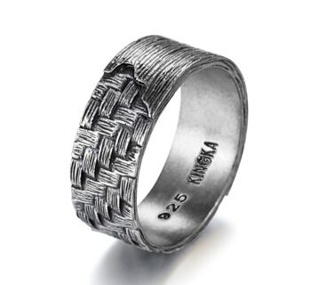 BAGUE HOMME TRESSEE 1