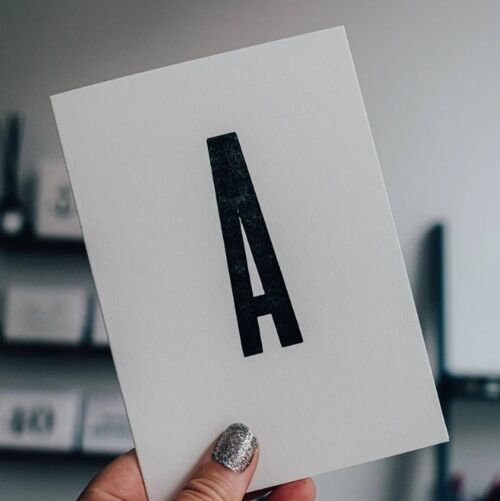 Alphabet Letterpress Card