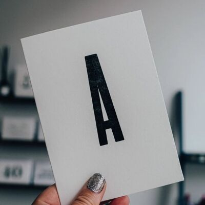 Tarjeta tipográfica del alfabeto