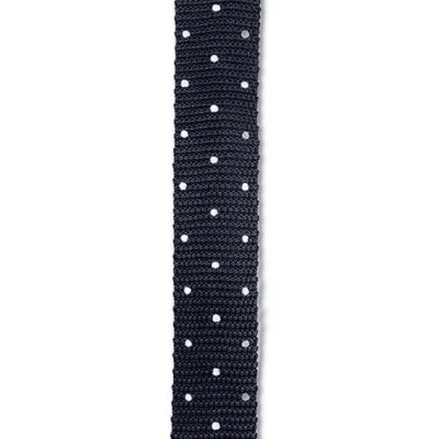 Charcoal polka dot knitted tie
