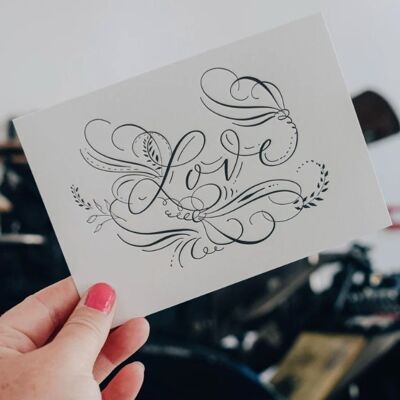 Carta tipografica d'amore