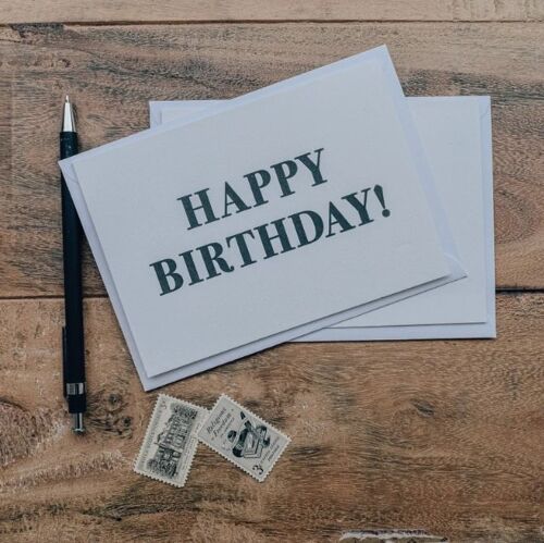 Happy Birthday Letterpress Card