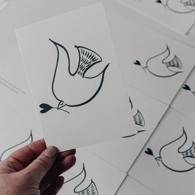 Dove Letterpress Card