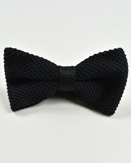 Children's black knitted bow tie
