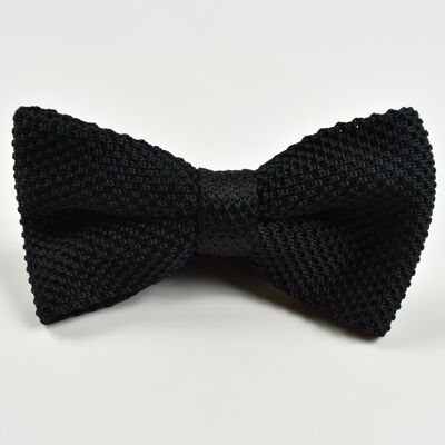 Children's black knitted bow tie