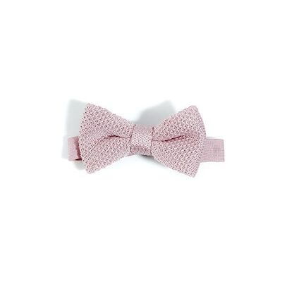 Noeud papillon en tricot rose poussiéreux pour enfants