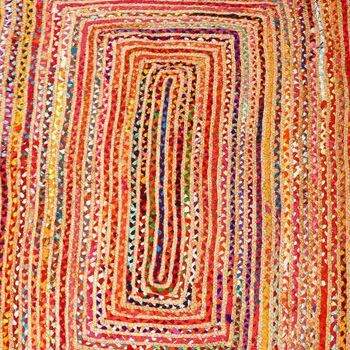 Tapis en jute Esha coloré 80x150 cm noué main 10