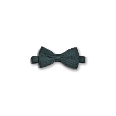 Children's green knitted bow tie