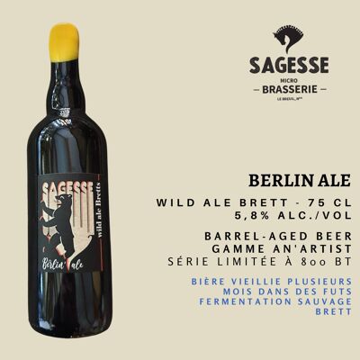 Berlin'Ale - Wild Ale Brett - Cerveza Añejada en Barril - 5.8° Alc - 75 Cl