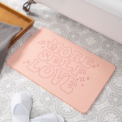 More Self Love Pink Stone Non Slip Bath Mat