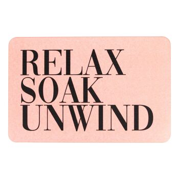 Relax Soak Unwind Tapis de bain antidérapant en pierre rose 2