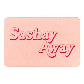 Tapis de bain antidérapant en pierre rose Sashay Away 2