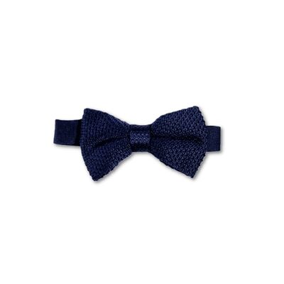 Children's navy blue knitted bow tie