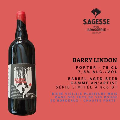 Barry Lindon - Porter - Barrel Aged Beer - 7.5° Alc - 75 Cl