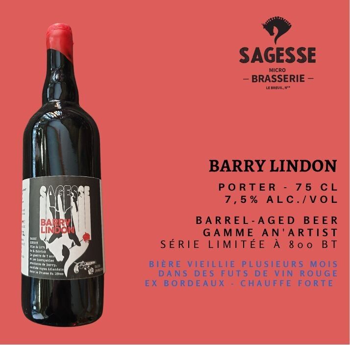 Barry Lyndon - Brown Ale - Porter - Birra invecchiata in botte - 7,5% ABV - 75 cl