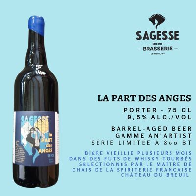 La Part des Anges - Imperial Porter - Barrel Aged Beer (peat) - 9.5 ° Alc - 75 Cl