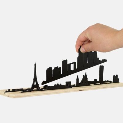 Formas del horizonte de la silueta de la ciudad en 3D de París (modelo de juguete y decoración de arquitectura)
