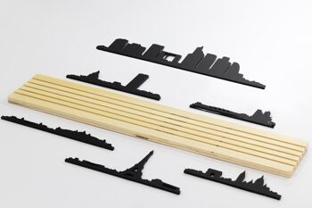 Formes de l'horizon 3D de la silhouette de la ville de Paris (modèle de jouet et de décoration d'architecture) 2
