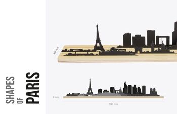Formes de l'horizon 3D de la silhouette de la ville de Paris (modèle de jouet et de décoration d'architecture) 3