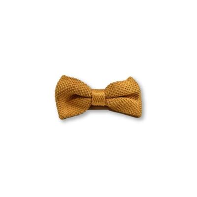 Children's orange ember knitted bow tie