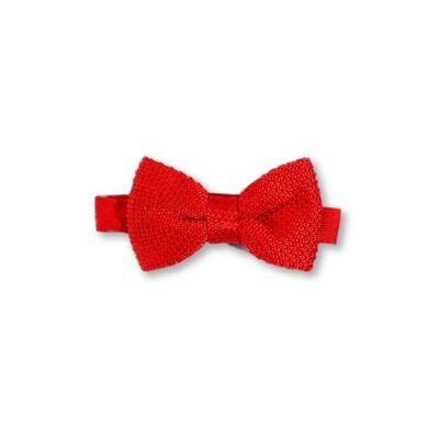 Nœud papillon tricoté rouge pour enfants