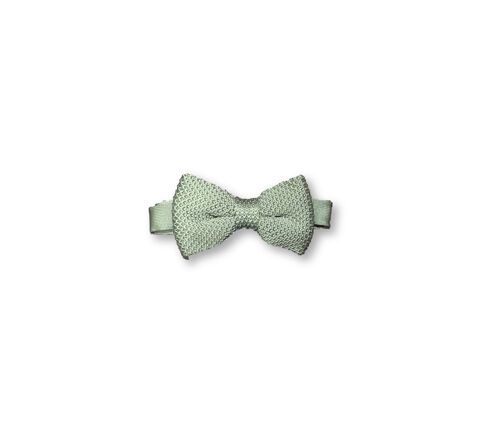 Children's sage green knitted bow tie