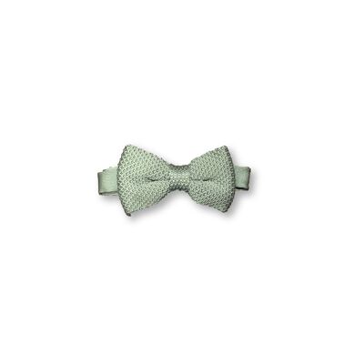 Children's sage green knitted bow tie