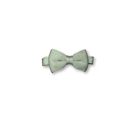 Children's sage green knitted bow tie