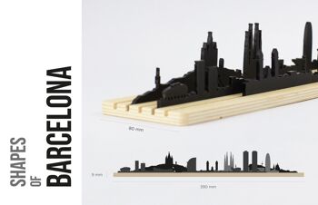 Formes de l'horizon 3D de la silhouette de la ville de Barcelone (modèle de jouet et de décoration d'architecture) 4