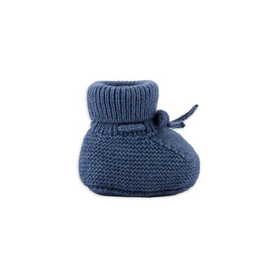 Miller Knitted Booties Tempest Blue